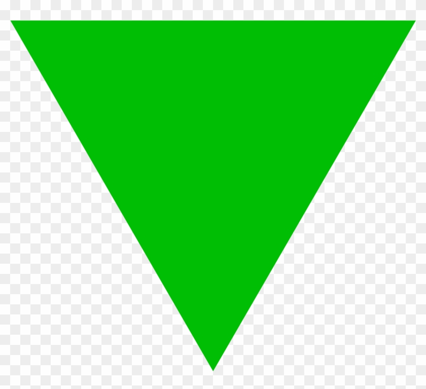 Triangle Clipart Svg - Green Upside Down Triangle #257067
