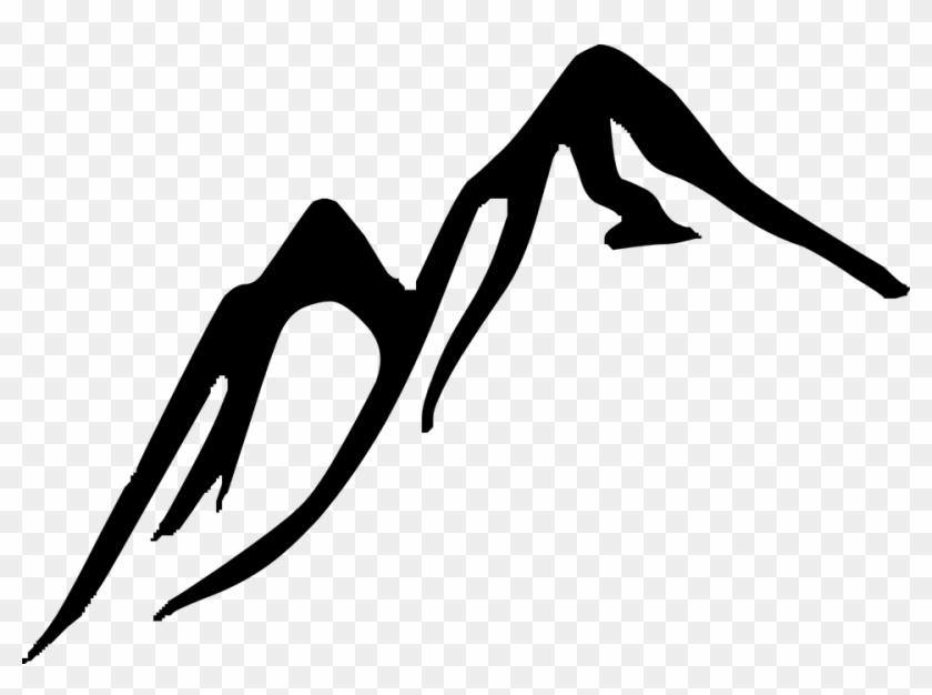 Mountains Clip Art At Clker - Mountain Drawing Black And White #257128