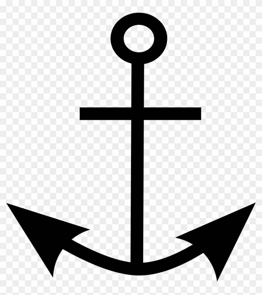 Large Size Of Awesome Anchor Drawing Meaning Black - Anchor Cross Png #1656001
