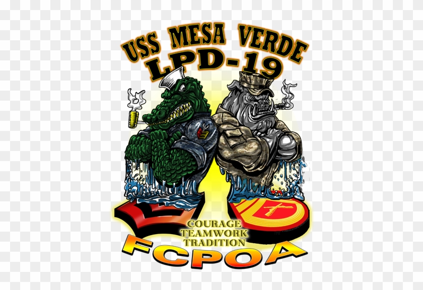 Uss Mesa Verde Lpd-19 Fcpoa Shirt - Cartoon #1656007
