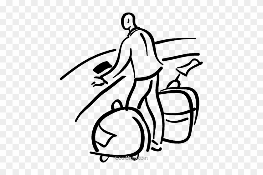 Man Waiting For His Luggage Royalty Free Vector Clip - Man Waiting For His Luggage Royalty Free Vector Clip #1656164