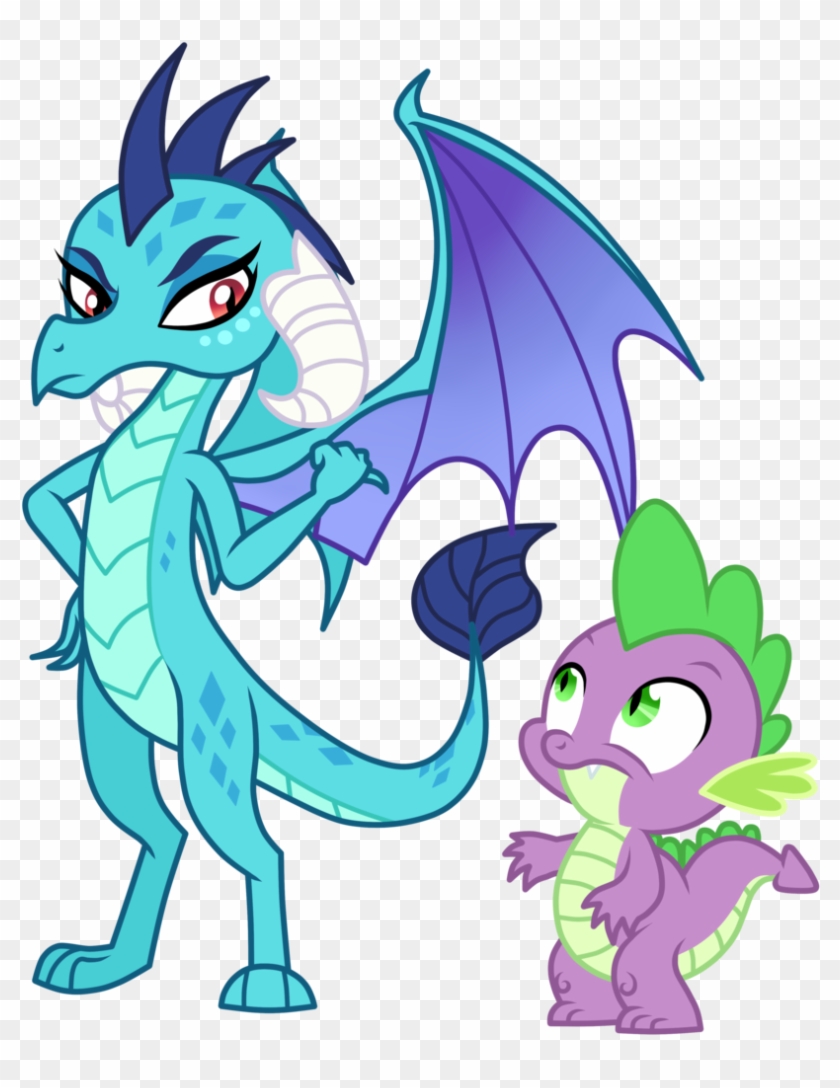 Mixiepie, Dragon, Gauntlet Of Fire, Paint Tool Sai, - Spike And Ember Mlp #1656182