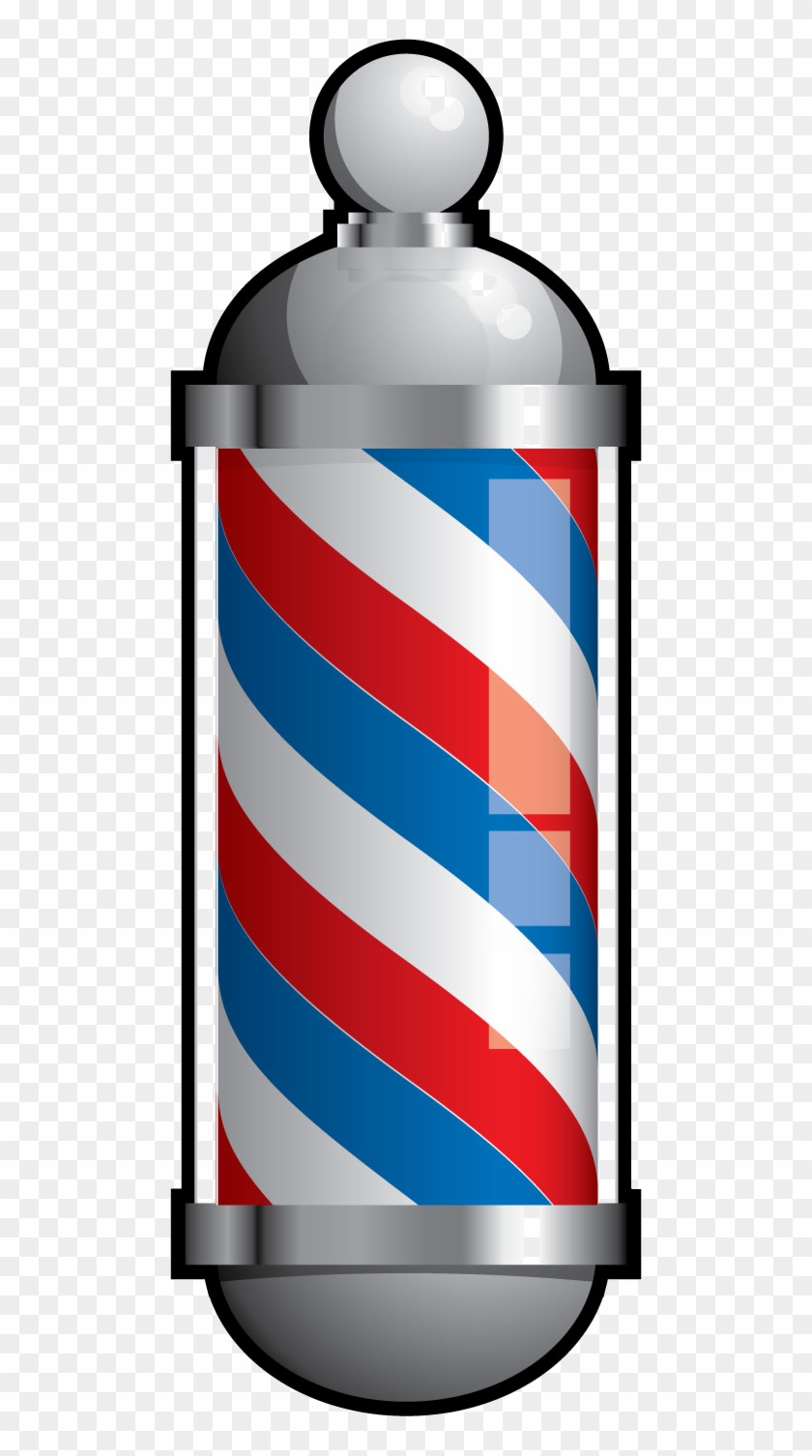 Barber Stripes Clip Art - Transparent Barber Shop Pole Png #1656839