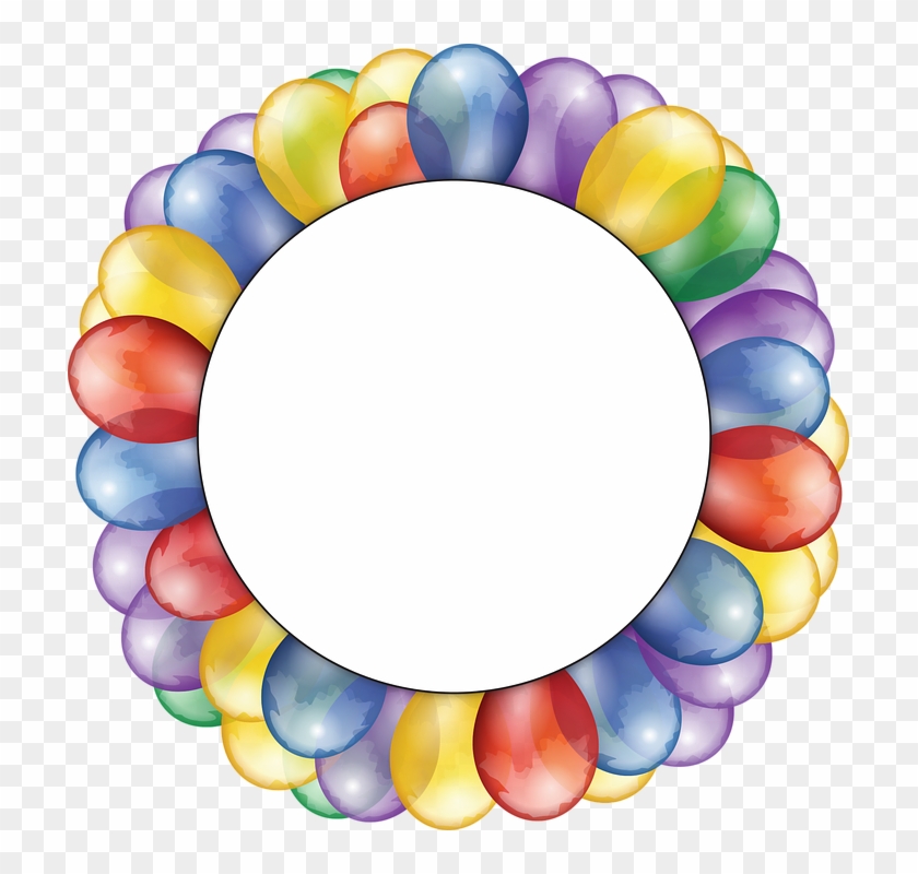 Balloons Circle Frame Copy Free Vector Graphic - Circle Frame Png #1657110