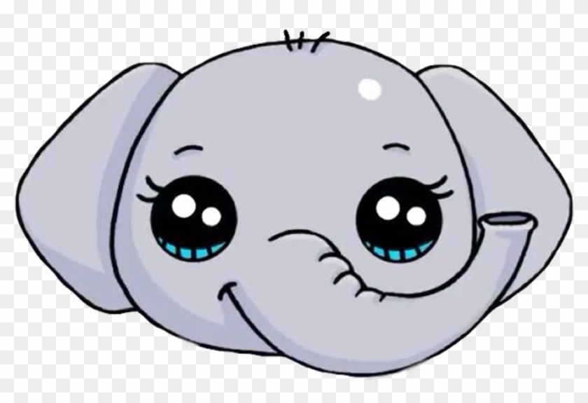 Scelephant Sticker - Cute Animal Drawings Easy - Free Transparent PNG  Clipart Images Download