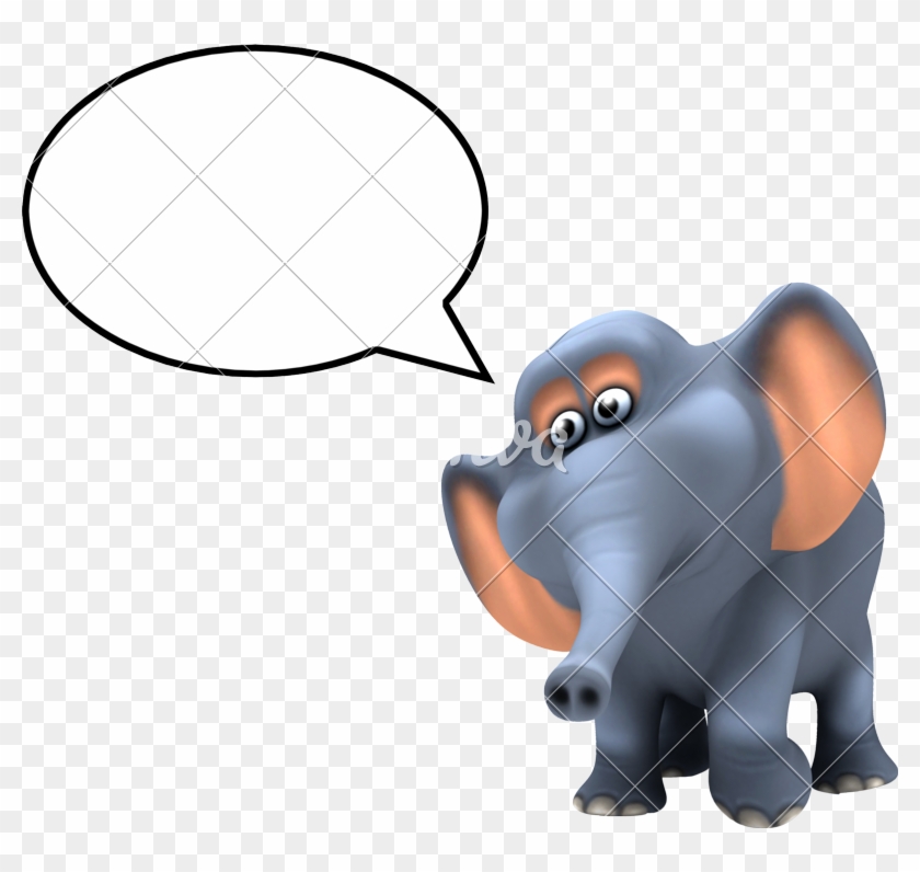 3d Elephant Talks - Cartoon #1657332