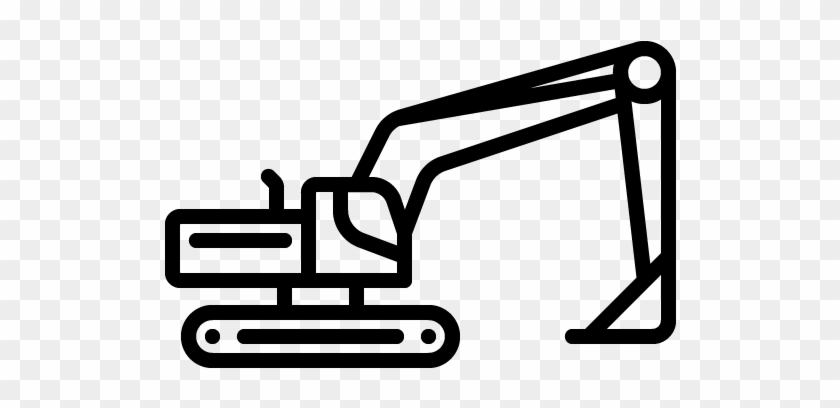 Escavadoras De Rastos Escavadoras De Rastos - Excavator Clipart Black And White Png #1657436