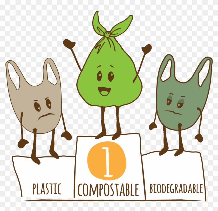 Comp Bio Plastic Bags-01 - Biodegradable Plastic Bag Cartoon - Free  Transparent PNG Clipart Images Download