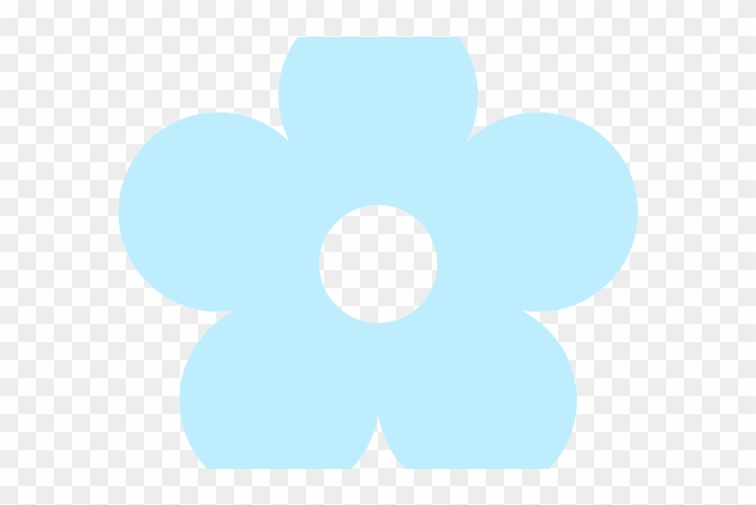 Light Blue Clipart Plain Flower - Flowers Color Png Clipart #1657776