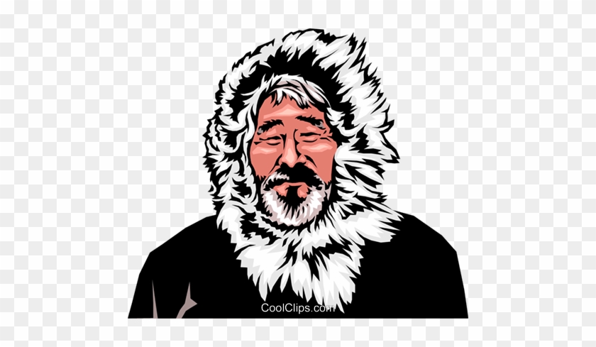 Eskimo Man Royalty Free Vector Clip Art Illustration - Clip Art Inuit #1657958