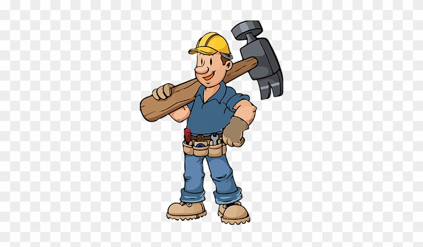 Call Or Text Now - Cartoon Construction Worker #1658018