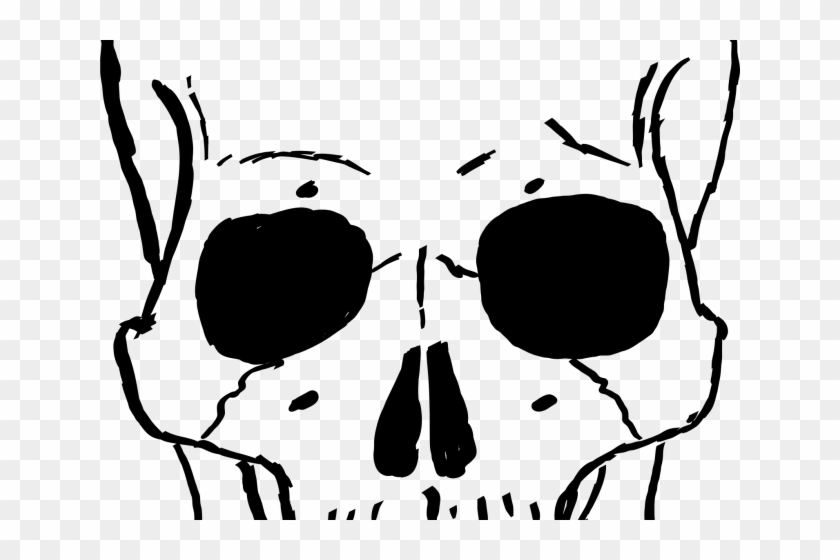 Skeleton Head Clipart Border - Transparent Background Skull Clipart #1658455