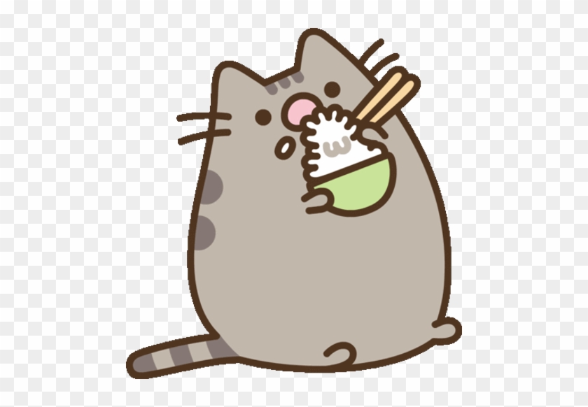 Pusheen Eating Rice Gif #1658518