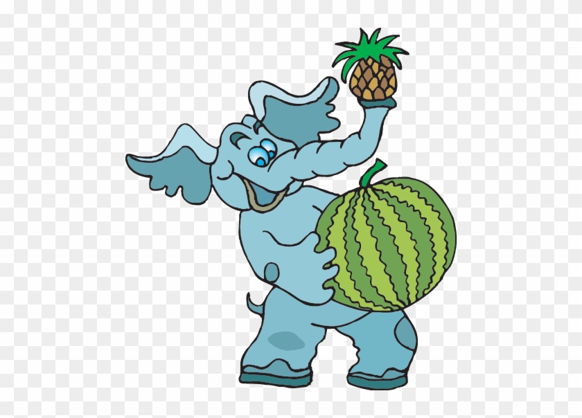 Here's A Really Fun Food Web Game From Scholastic - Elephant Holding A Pineapple #1658623