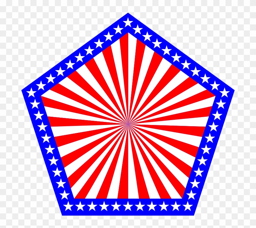 Clipart - Amerigon - Us Flag Pentagon Shape #1658624