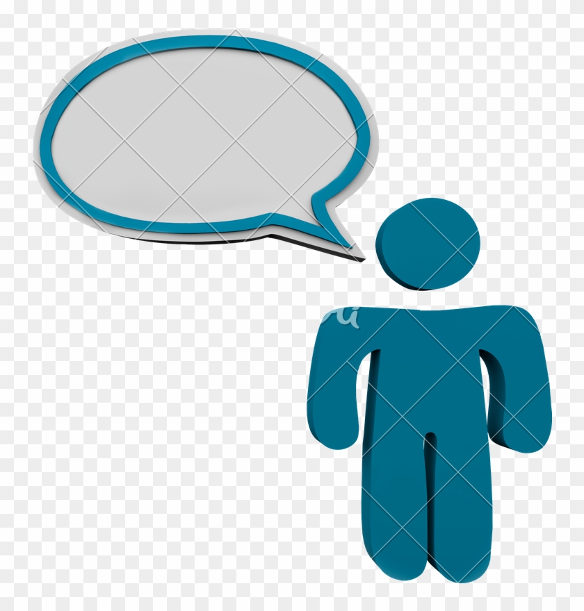 Speech Bubble Person Talking Speaking Man Blue Cloud - Speech Bubble Person Talking Speaking Man Blue Cloud #1658671