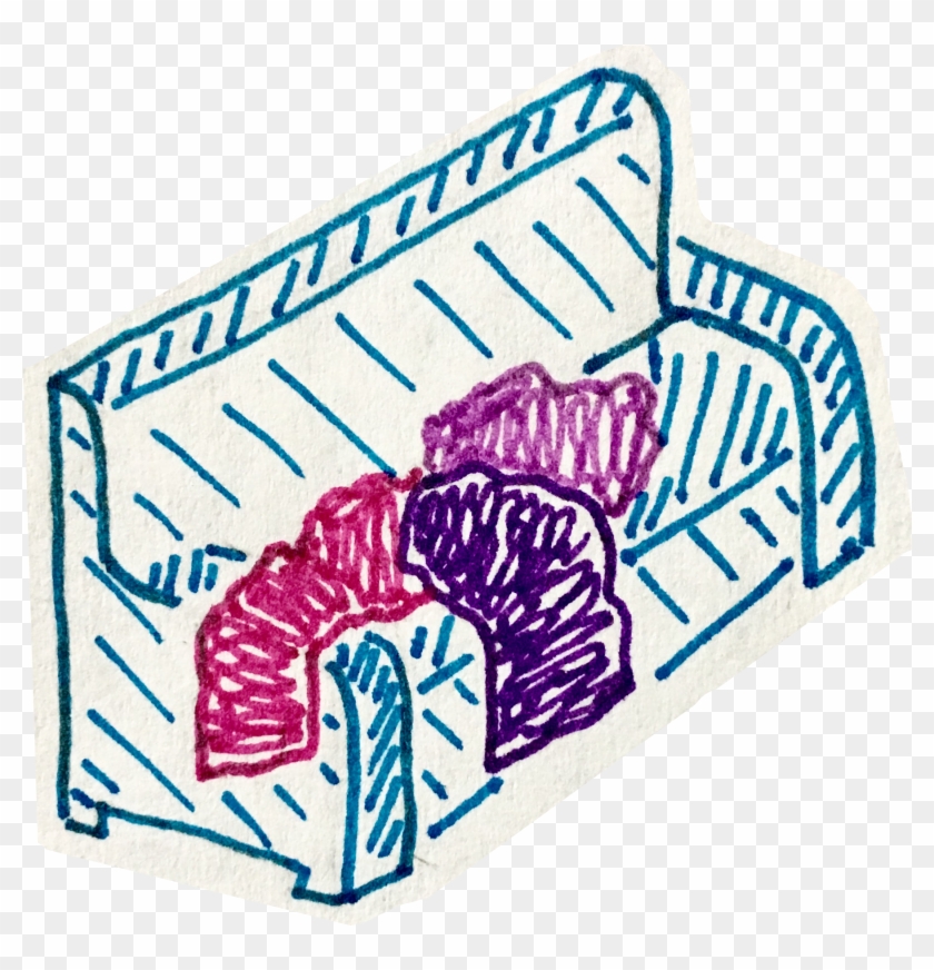 A Doodle Of A Blue Couch - A Doodle Of A Blue Couch #1658727