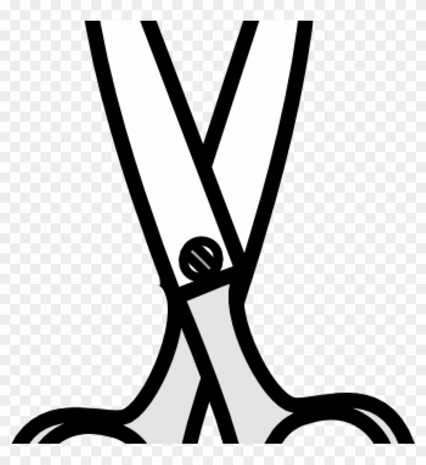 Scissors Clipart Black White Scissors Clip Art At Clker - White Scissors Png #1658764