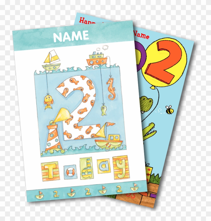 2nd Birthday Cards - Cartoon #1658978