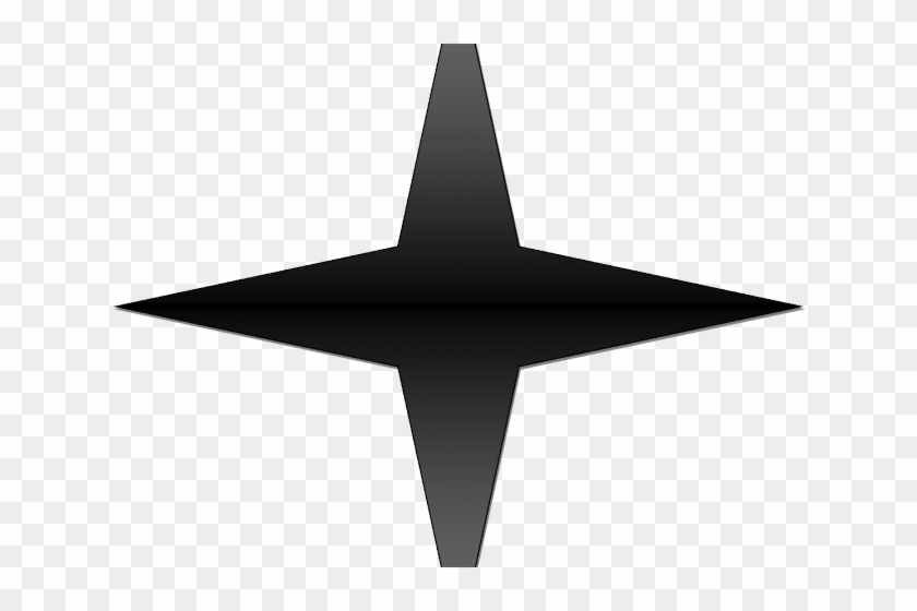 Drawn Star 4 Point - 4 Point Star Vector #1658991
