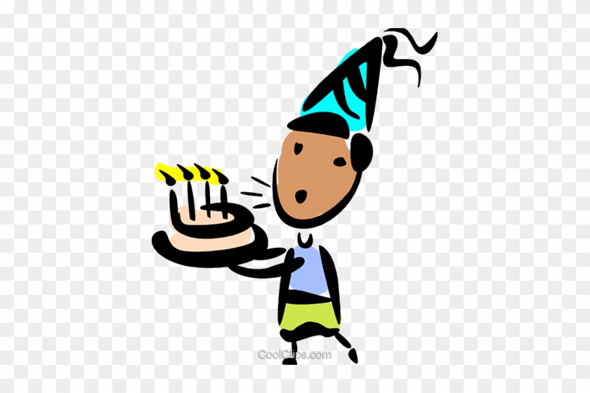 Birthday Boy Blowing Out The Candles Royalty Free Vector - Soprando Vela Png #1659054