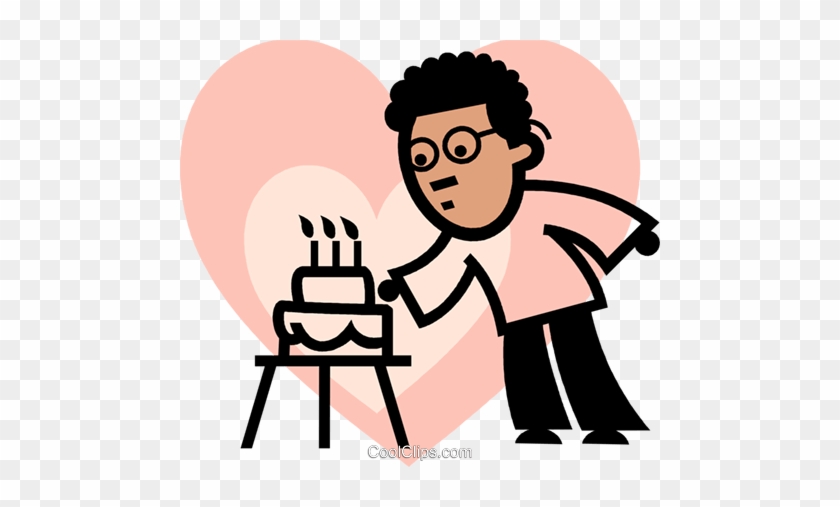 Man Blowing Out The Candles On His Cake Royalty Free - Man Blowing Out The Candles On His Cake Royalty Free #1659058
