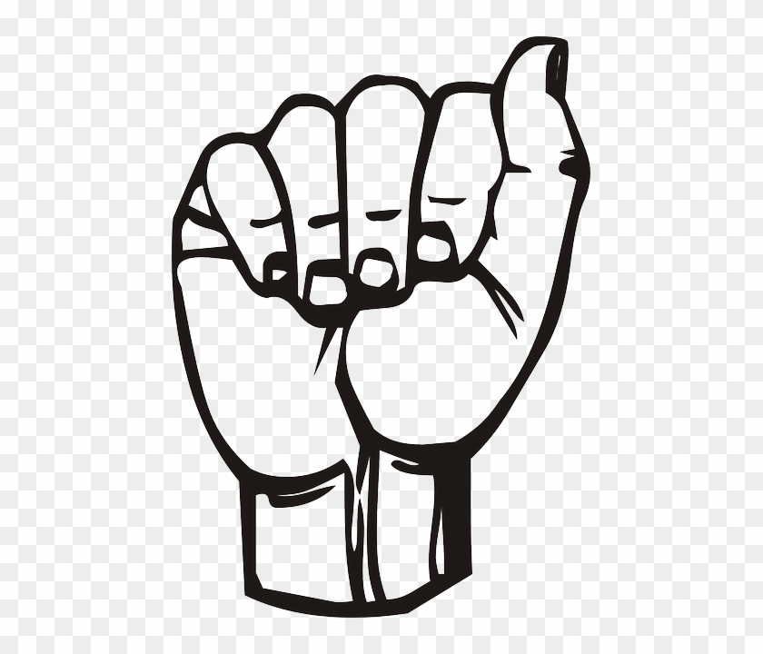 Sign Language A Clipart #1659216