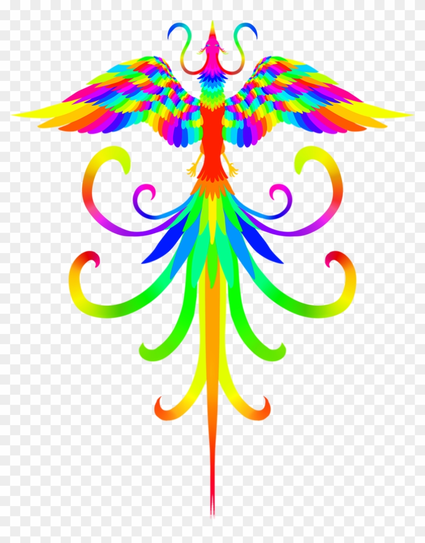 Rainbow Paradise Bird By Aeonae - Graphic Design #1659243