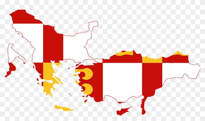 Byzantine Empire Flag Map #1659254