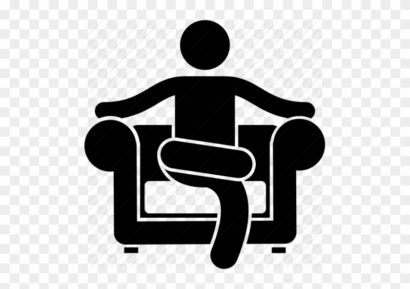 Chair Lounge Man Sofa - Sitting On A Sofa Icon #1659426