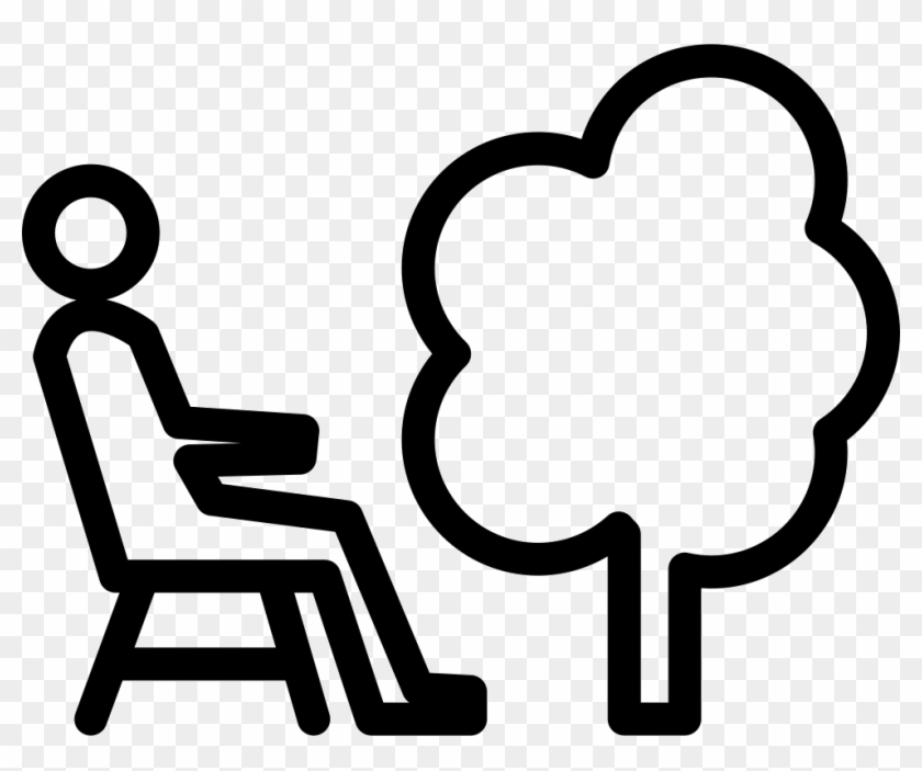 Person Sitting On A Chair Beside A Tree Comments - Icono Persona Sentada Png #1659433