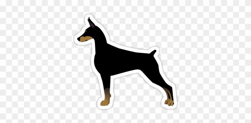 Doberman Pinscher Basic Breed Silhouette By Tripoddogdesign - Doberman Happy Birthday #1659556