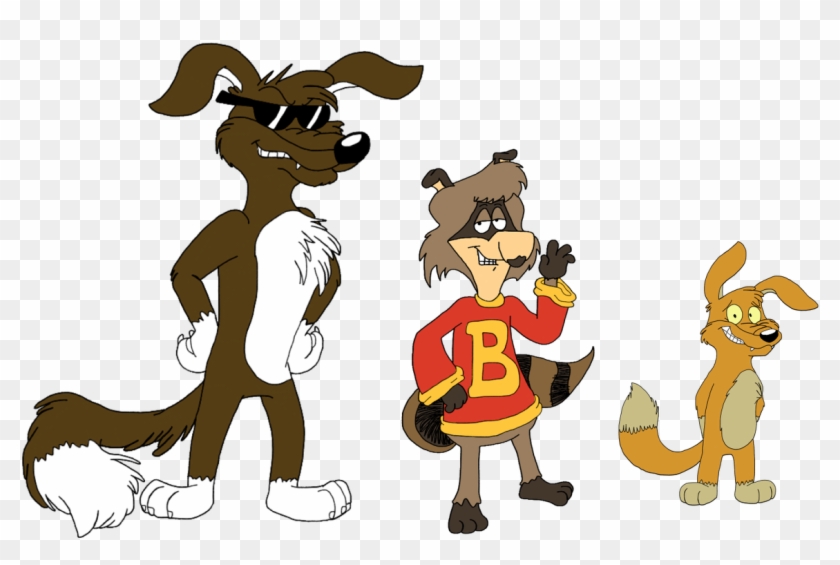 Bert Raccoon's Standing In The Middle Between His True - Cartoon #1659644