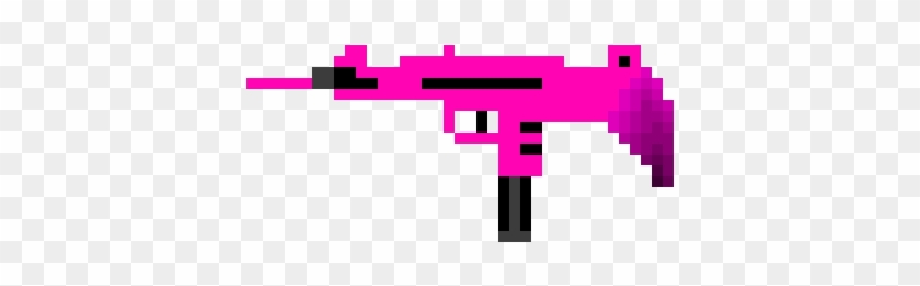 Israel Uzi - Pink Gun Pixel Art #1659870