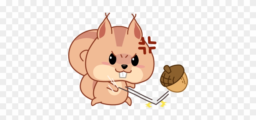 Kwipi Squirrel Love Acorn Messages Sticker-7 - Cartoon #1659958