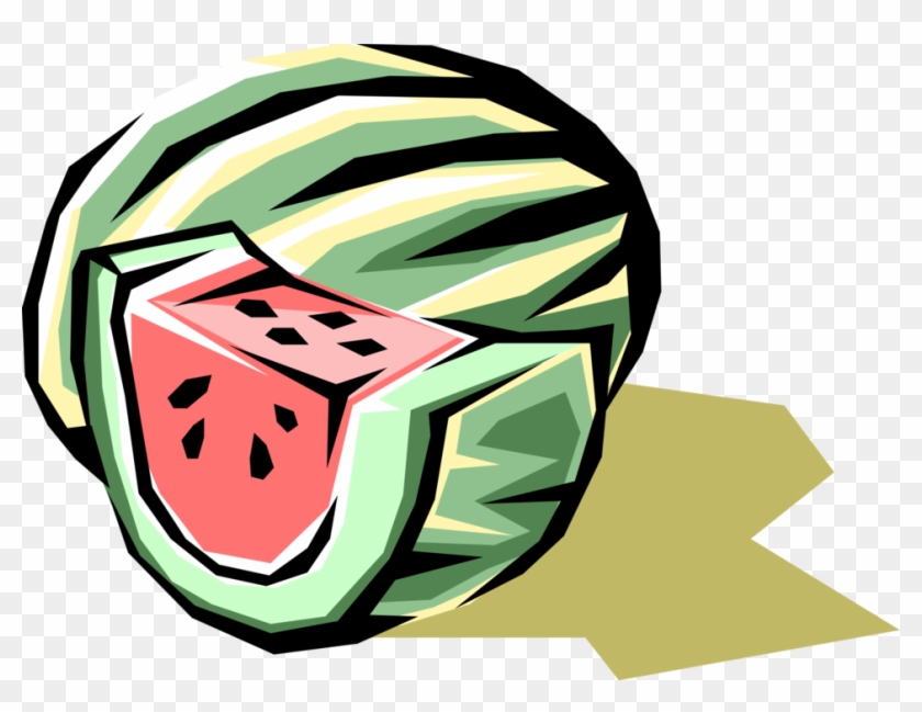 Vector Illustration Of Sliced Watermelon Melon Fruit - Watermelon #1660247