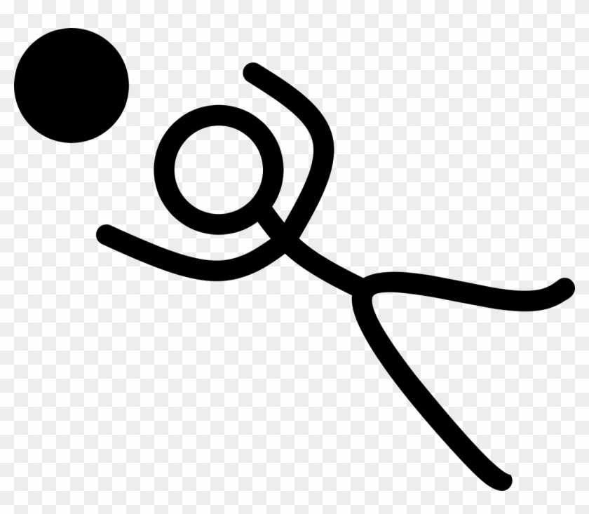 Stick Keeper,free Vector - Stick Man Catching A Football #1660342