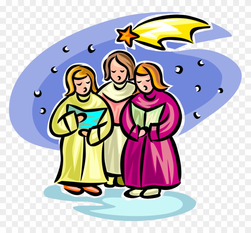 Vector Illustration Of Holiday Festive Season Christmas - Christmas Carolers Clip Art #1660379