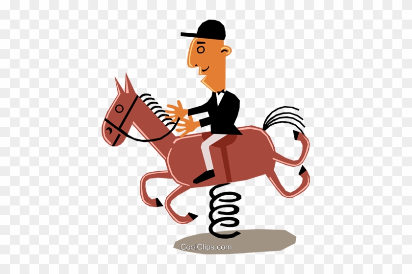 Man On Horseback Royalty Free Vector Clip Art Illustration - Horse #1660623