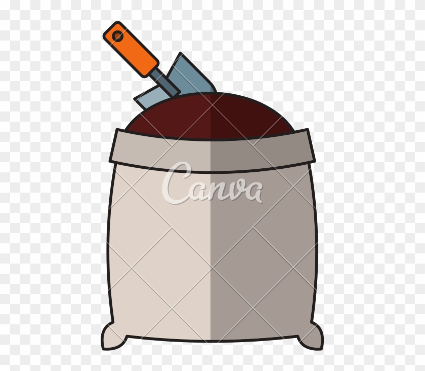 Sand Bag With Shovel Vector - Sack Of Sand Clip Art #1660677