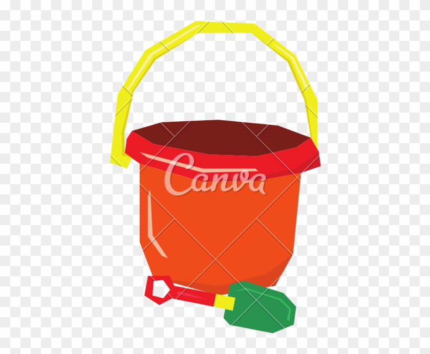 Isolated Sand Bucket And Shovel - Illustration #1660683