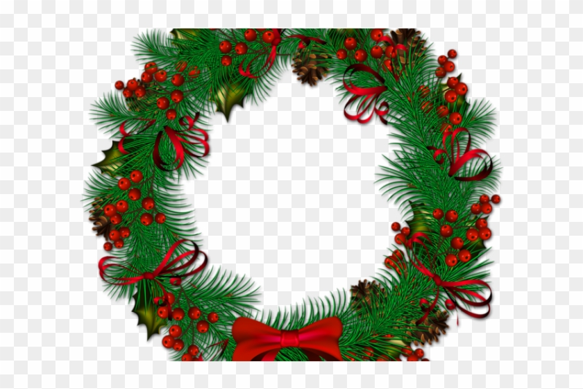 Berry Clipart Pinecone - Transparent Christmas Wreath Clipart #1660830