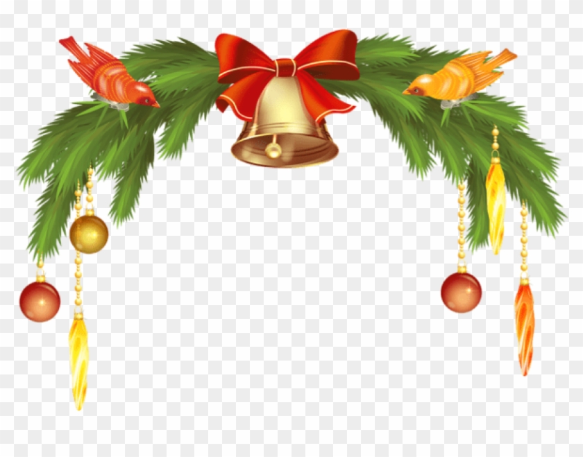 Christmas Bells With Pine Branch Png - Christmas Bells #1660839