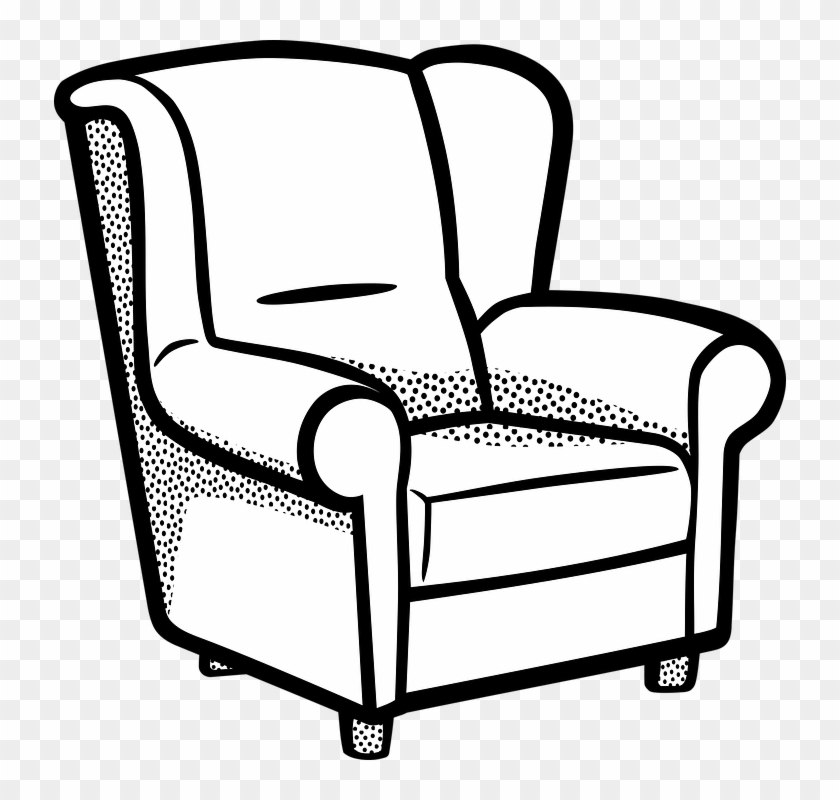 Clipart Transparent Set Black And White Thecreativescientist - Living Room For Coloring #1660951