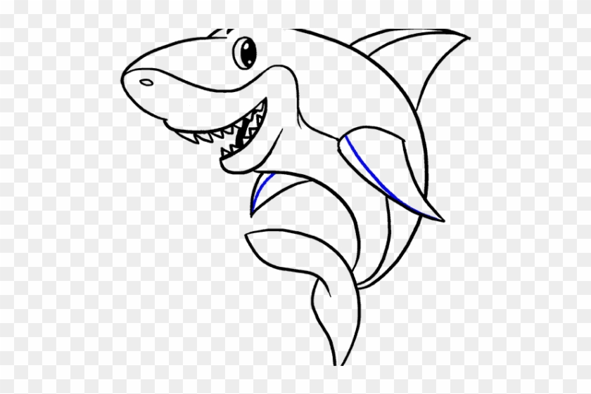 Mako Shark Clipart Simple Cartoon - Drawing #1660981