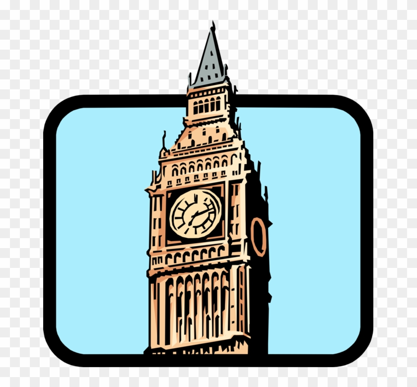 Vector Illustration Of Big Ben Clock Tower Tourism - Big Ben Clip Art #1661006