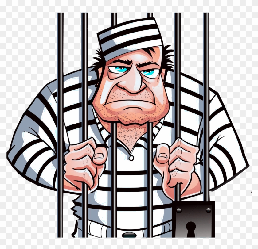 Wtf - Cartoon Prisoner Behind Bars #1661108