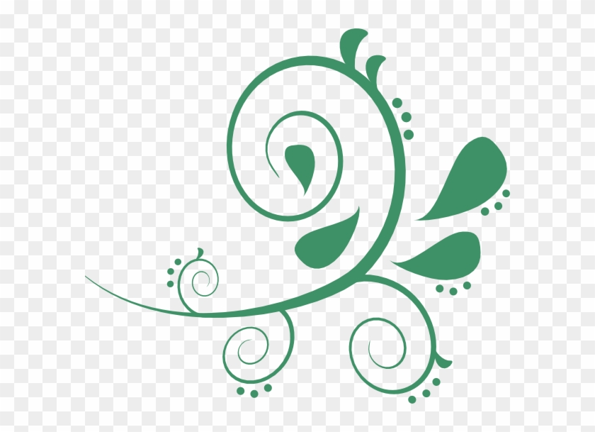 Green Swirls Clip Art #1661127