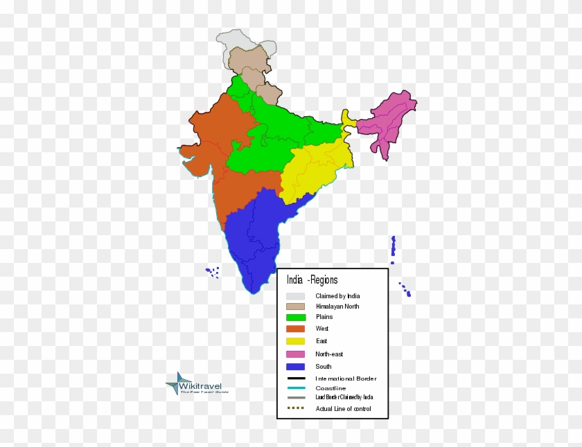India Map Svg Wikitravel - 2nd Most Spoken Language In Each State #1661308