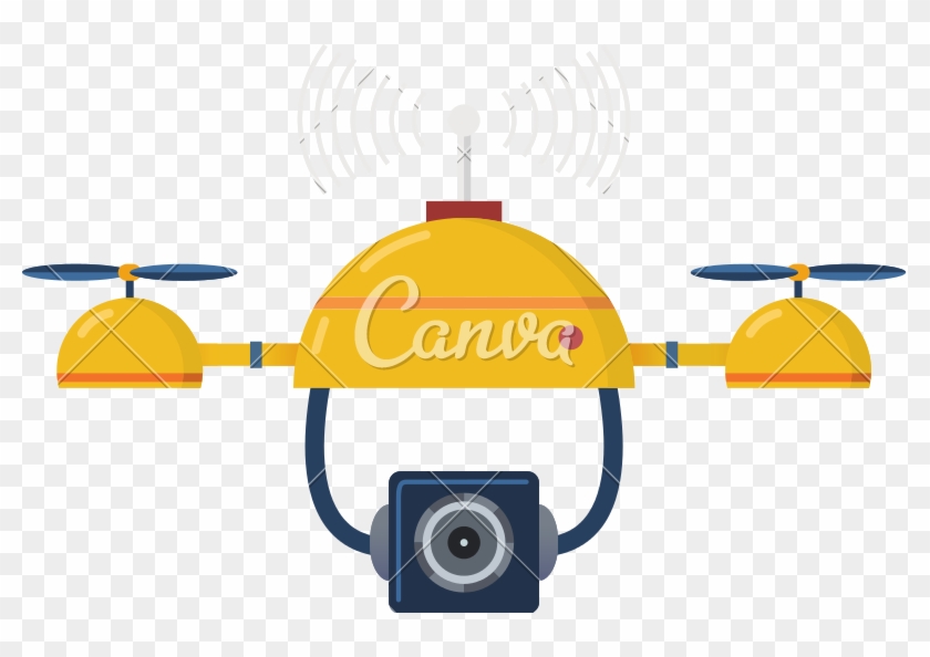 Uav Camera Drone Colorful Illustration - Uav Camera Drone Colorful Illustration #1661408